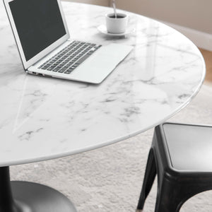 Lippa 54" Round Faux Marble Dining Table by Modway