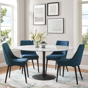 Lippa 60" Round Faux Marble Dining Table by Modway