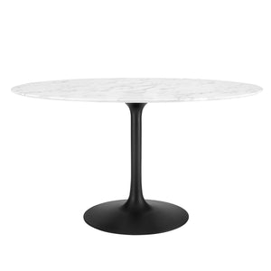 Lippa 54" Oval Faux Marble Dining Table by Modway