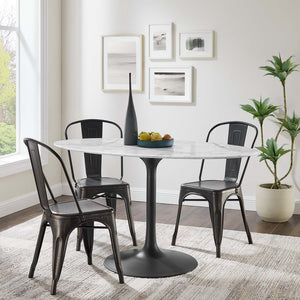 Lippa 54" Oval Faux Marble Dining Table by Modway