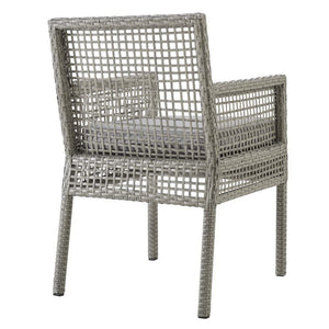 Aura Outdoor Patio Wicker Rattan Dining Armchair Set of 2