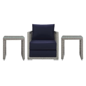 Aura 3 Piece Outdoor Patio Wicker Rattan Set by Modway