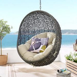 Hide Sunbrella® Fabric Swing Outdoor Patio Lounge Chair Without Stand by Modway