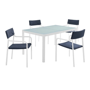Raleigh 5 Piece Outdoor Patio Aluminum Dining Set by Modway