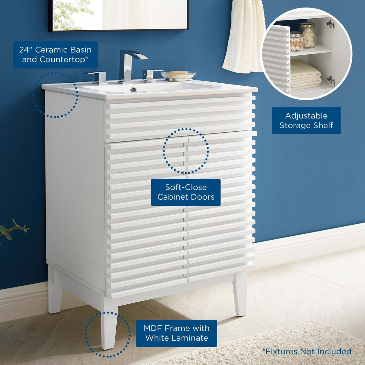 Render 24" Bathroom Vanity by Modway
