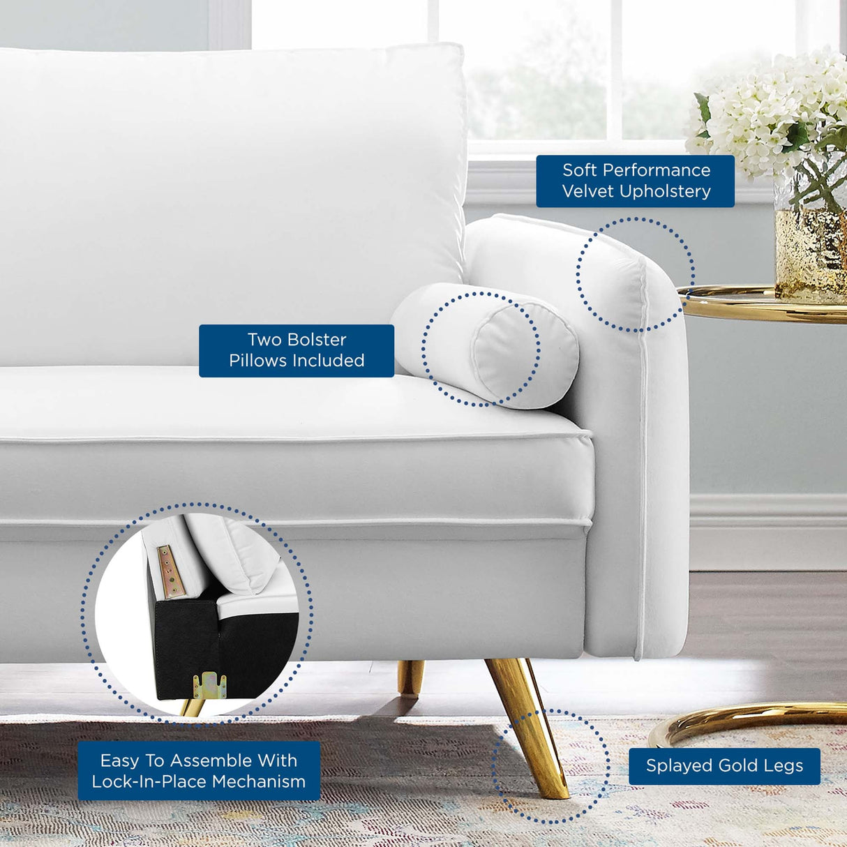 Revive Performance Velvet Sofa by Modway