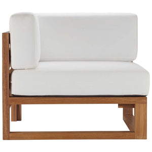 Upland Outdoor Patio Teak Wood Corner Chair by Modway