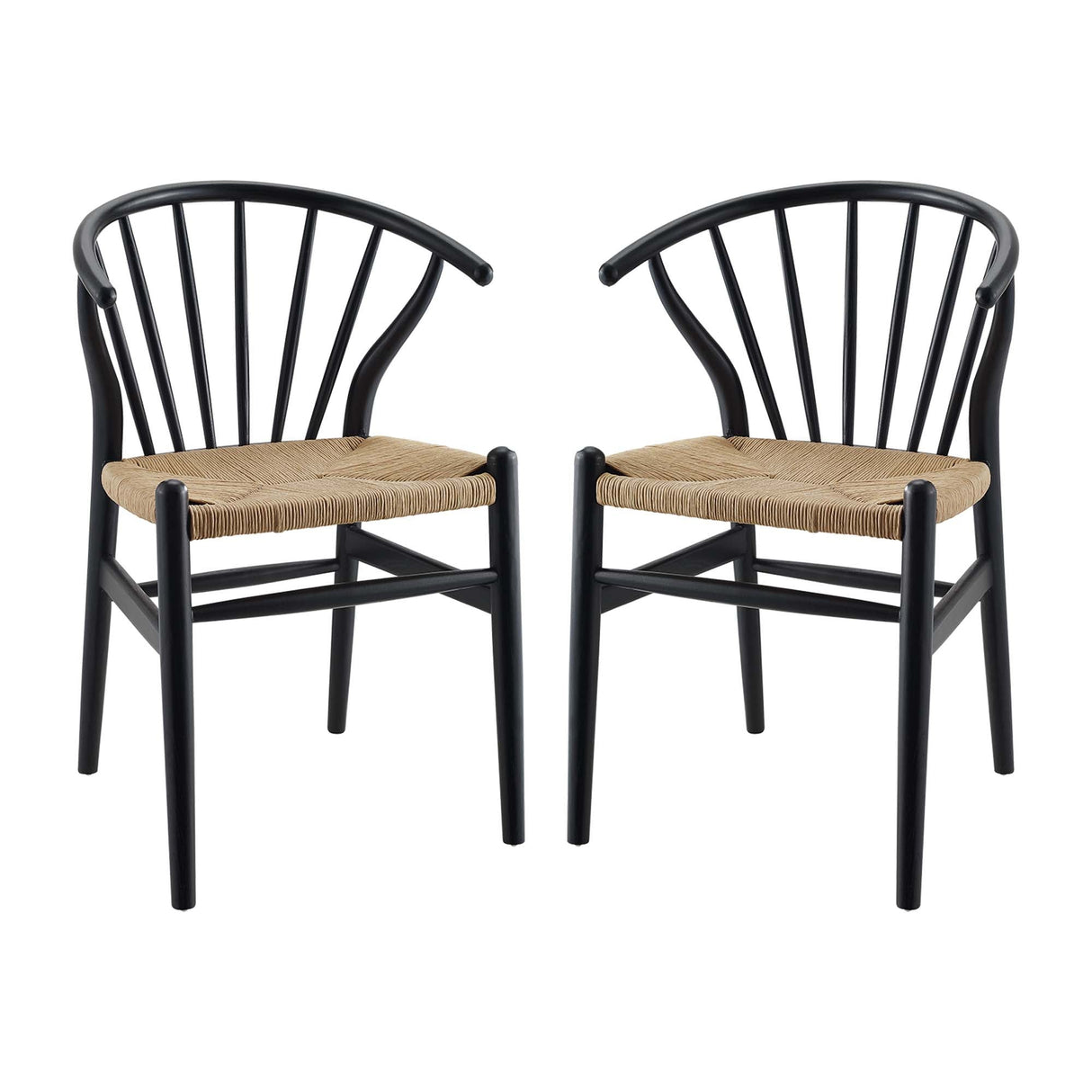 Flourish Spindle Wood Dining Side Chair Set of 2 by Modway