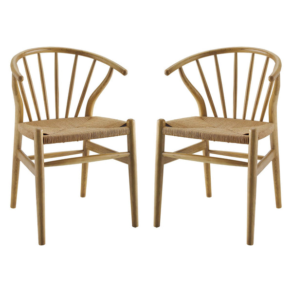 Flourish Spindle Wood Dining Side Chair Set of 2 by Modway