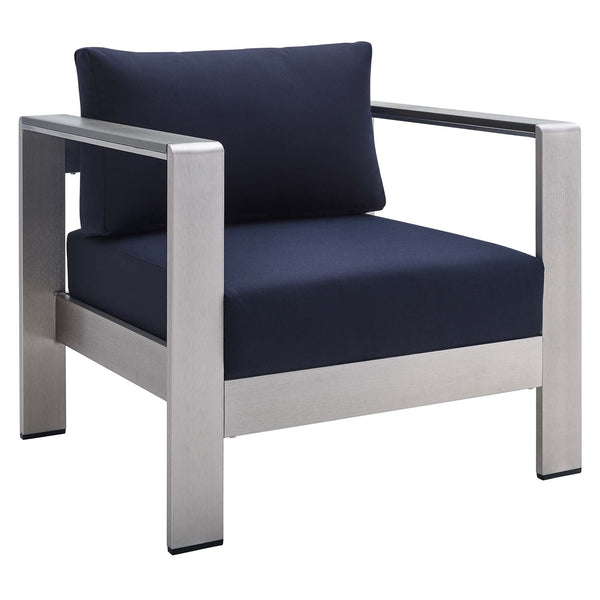 Shore Sunbrella Fabric Aluminum Outdoor Patio Armchair by Modway