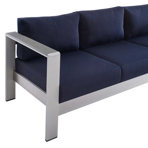 Shore Sunbrella Fabric Aluminum Outdoor Patio Sofa by Modway