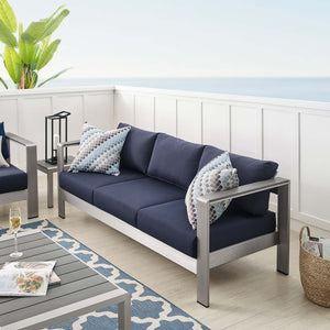Shore Sunbrella Fabric Aluminum Outdoor Patio Sofa by Modway