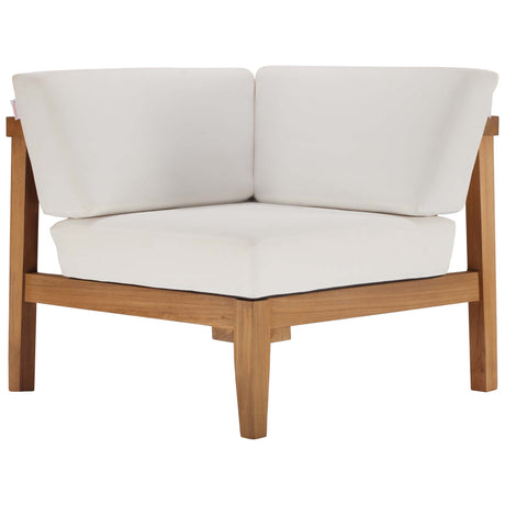 Bayport 3-Piece Outdoor Teak Wood Sectional Sofa Set by Modway