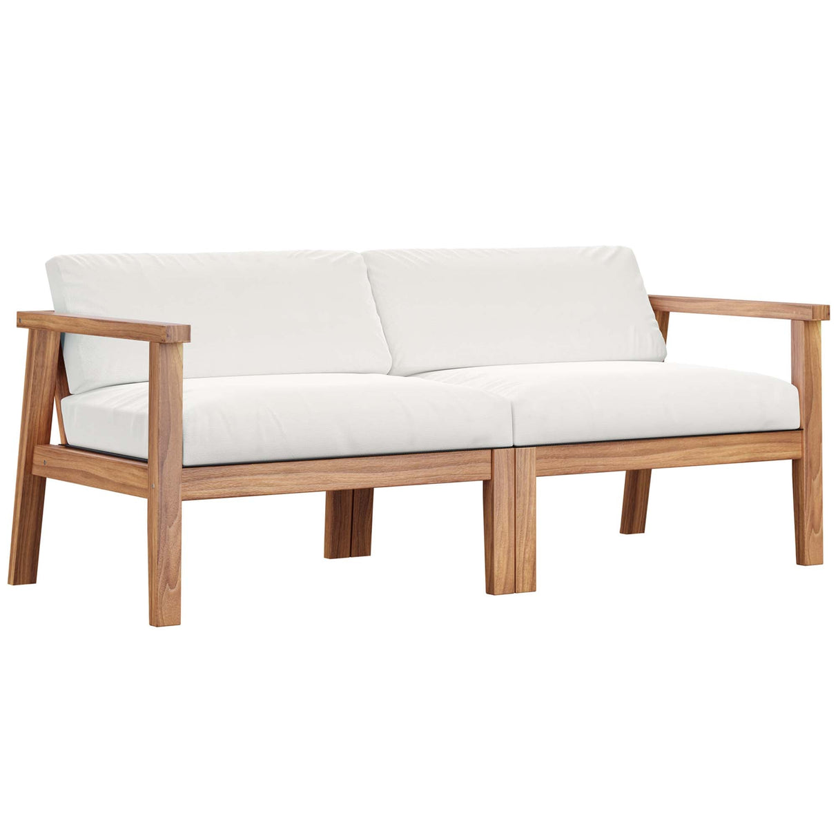 Bayport Outdoor Patio Teak Wood 2-Seater Loveseat by Modway
