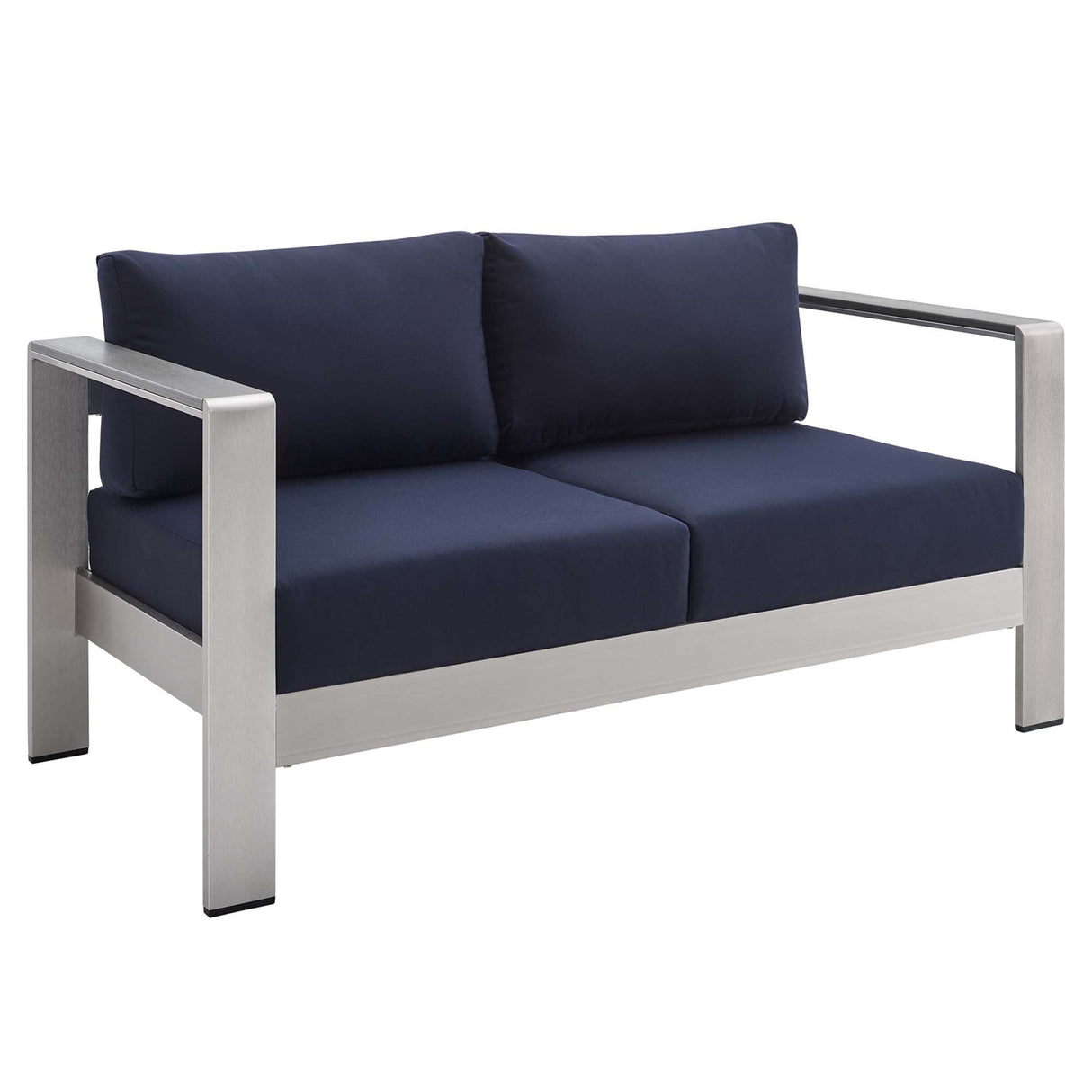 Shore 3 Piece Sunbrella Fabric Outdoor Patio Aluminum Set by Modway