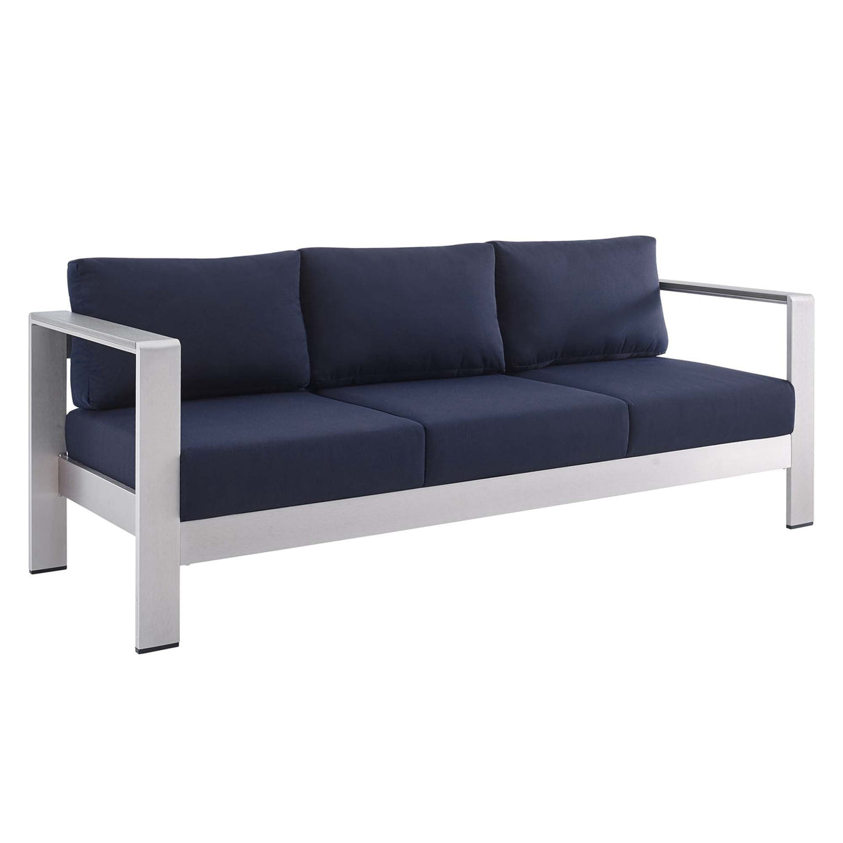 Shore 3 Piece Sunbrella Fabric Outdoor Patio Aluminum Set by Modway