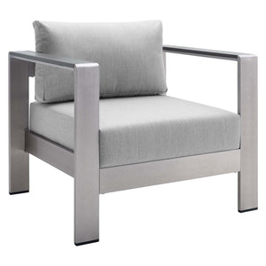Shore 4 Piece Sunbrella Fabric Outdoor Patio Aluminum Set by Modway