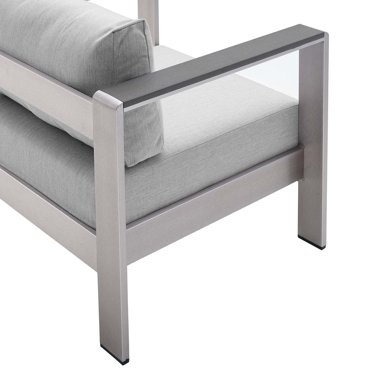 Shore 4 Piece Sunbrella Fabric Outdoor Patio Aluminum Set by Modway