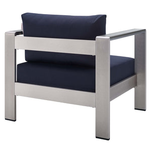 Shore 4 Piece Sunbrella Fabric Outdoor Patio Aluminum Set by Modway