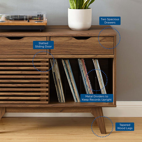 Render Vinyl Record Display Stand by Modway