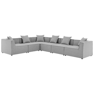 Saybrook 6-Piece Outdoor Patio Upholstered Sectional Sofa by Modway