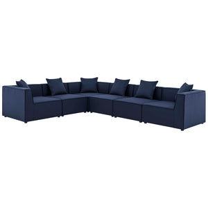 Saybrook 6-Piece Outdoor Patio Upholstered Sectional Sofa by Modway