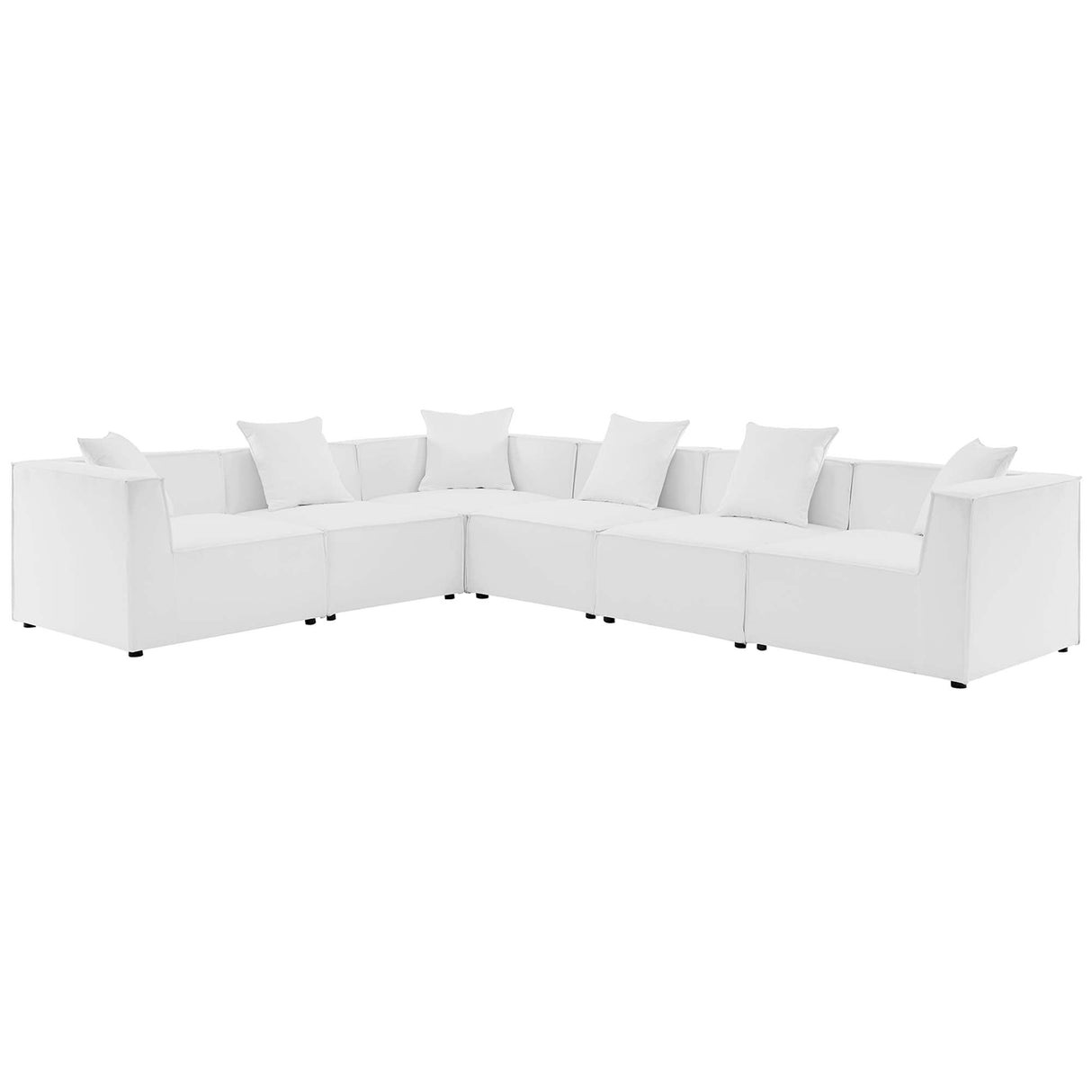 Saybrook 6-Piece Outdoor Patio Upholstered Sectional Sofa by Modway