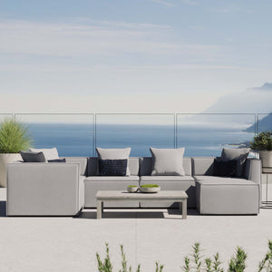 Saybrook 6-Piece Outdoor Patio Upholstered Sectional Sofa by Modway