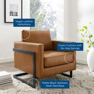 Posse Vegan Leather Accent Chair by Modway