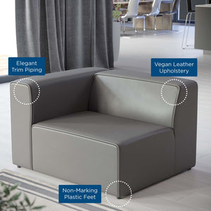 Mingle Vegan Leather Left-Arm Chair by Modway
