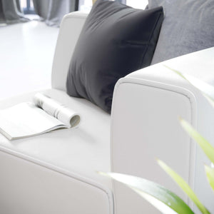 Mingle Vegan Leather Right-Arm Chair by Modway