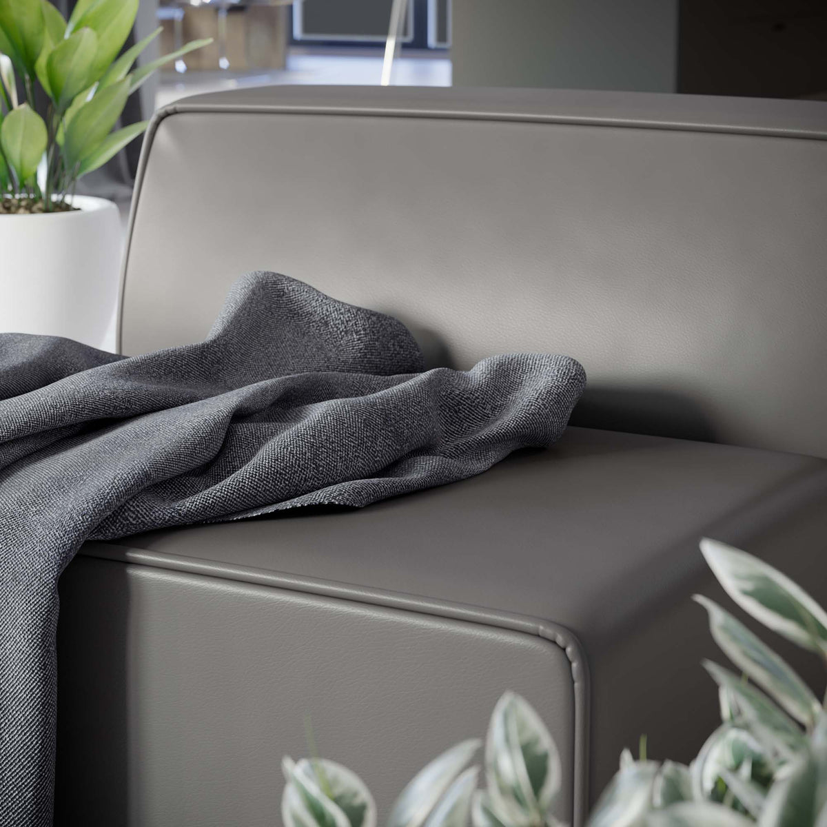 Mingle Vegan Leather Armless Chair by Modway