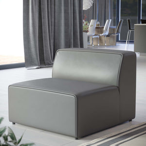 Mingle Vegan Leather Armless Chair by Modway
