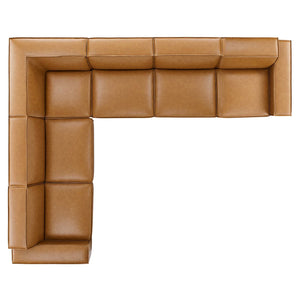 Restore 6-Piece Vegan Leather Sectional Sofa by Modway
