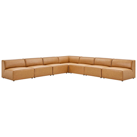 Mingle 7-Piece Vegan Leather Sectional Sofa by Modway