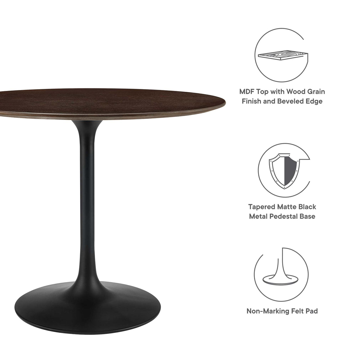 Lippa 36" Round Wood Dining Table by Modway