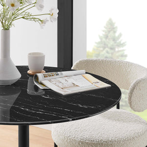 Lippa 36" Round Faux Marble Dining Table by Modway