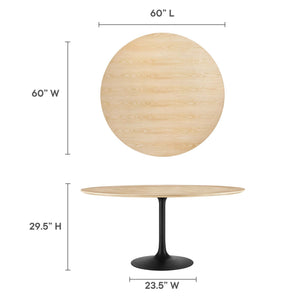 Lippa 60" Round Wood Dining Table by Modway