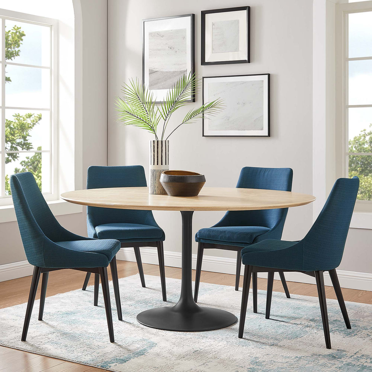 Lippa 60" Round Wood Dining Table by Modway