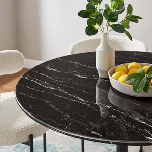 Lippa 40" Round Faux Marble Dining Table by Modway