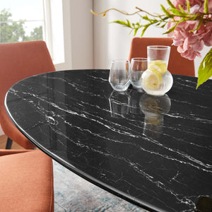 Lippa 60" Oval Faux Marble Dining Table by Modway