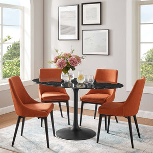 Lippa 60" Oval Faux Marble Dining Table by Modway