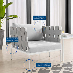 Harmony Sunbrella Outdoor Patio Aluminum Armchair by Modway