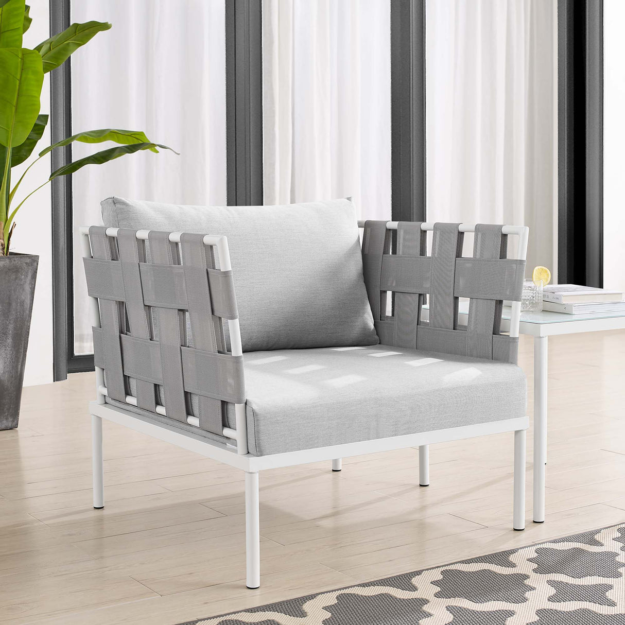 Harmony Sunbrella Outdoor Patio Aluminum Armchair by Modway