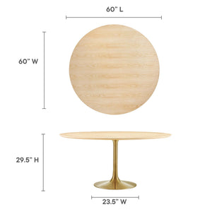 Lippa 60" Round Wood Dining Table by Modway