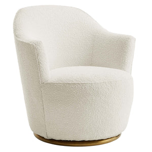 Nora Boucle Upholstered Swivel Chair by Modway