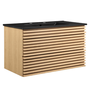 Render 36" Wall-Mount Bathroom Vanity by Modway
