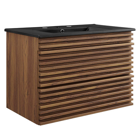 Render 30" Wall-Mount Bathroom Vanity by Modway