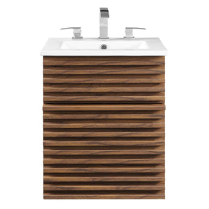 Render 18" Wall-Mount Bathroom Vanity by Modway