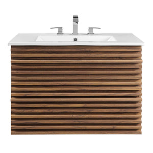 Render 30" Wall-Mount Bathroom Vanity by Modway